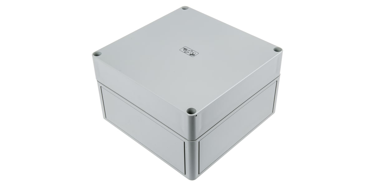 Product image for IP66 BOX WITH GREY LID,182X180X111MM