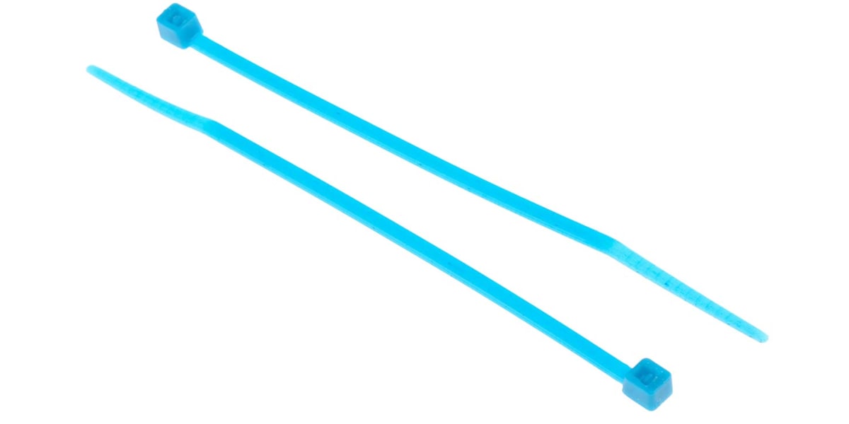 Product image for Blue nylon 6.6 cable tie,100x2.5mm