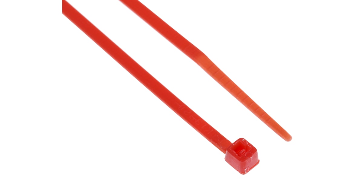 Product image for Red nylon 6.6 cable tie,100x2.5mm