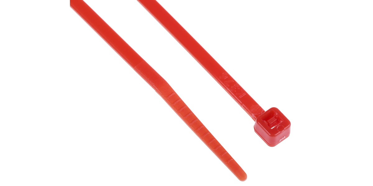 Product image for Red nylon 6.6 cable tie,160x2.5mm