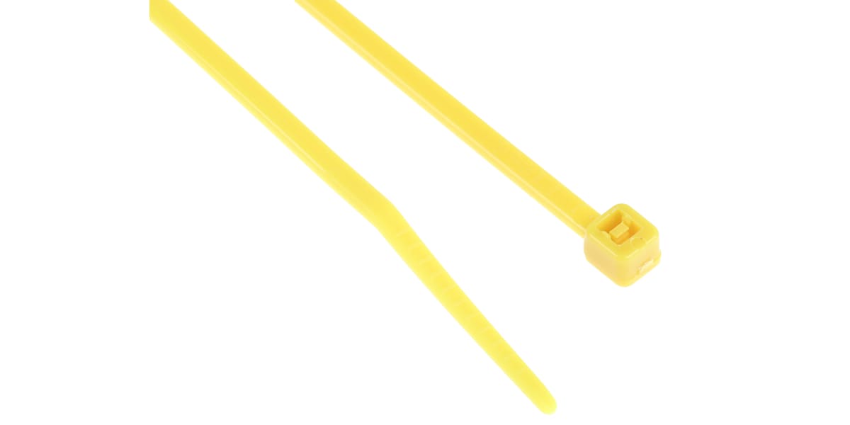 Product image for Yellow nylon 6.6 cable tie,160x2.5mm