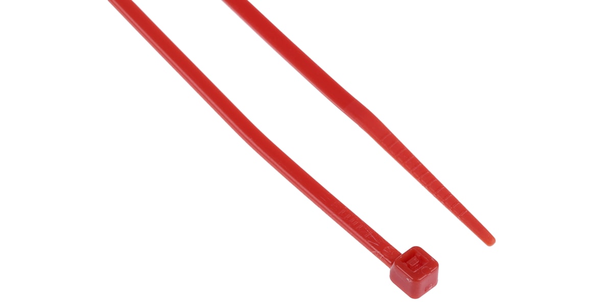 Product image for Red nylon 6.6 cable tie,200x2.5mm