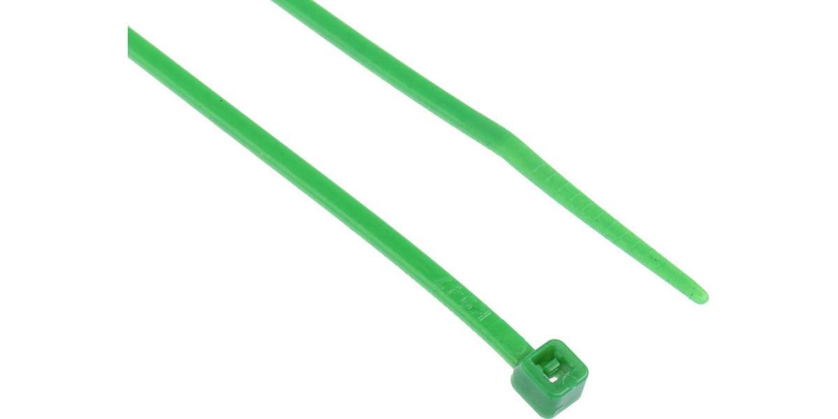 Product image for Green nylon 6.6 cable tie,200x2.5mm