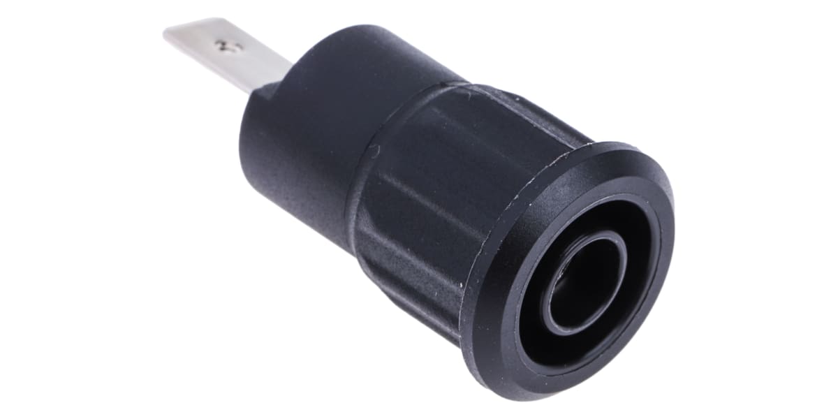 Product image for Black push fit shrouded socket,4mm