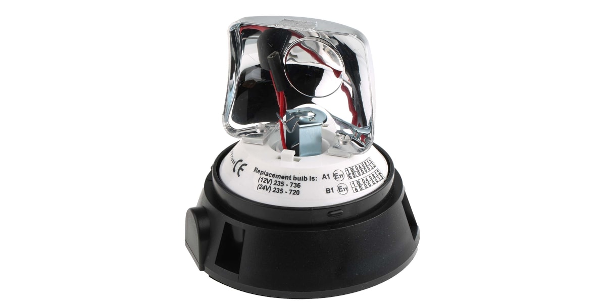 Product image for 12/24V Rotating beacon, 3 point fix