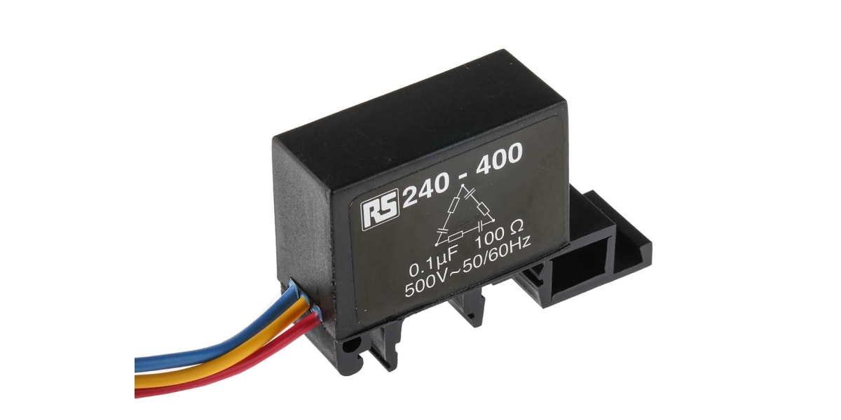 Product image for DIN rail 3ph delta 100nF 100R 500Vac