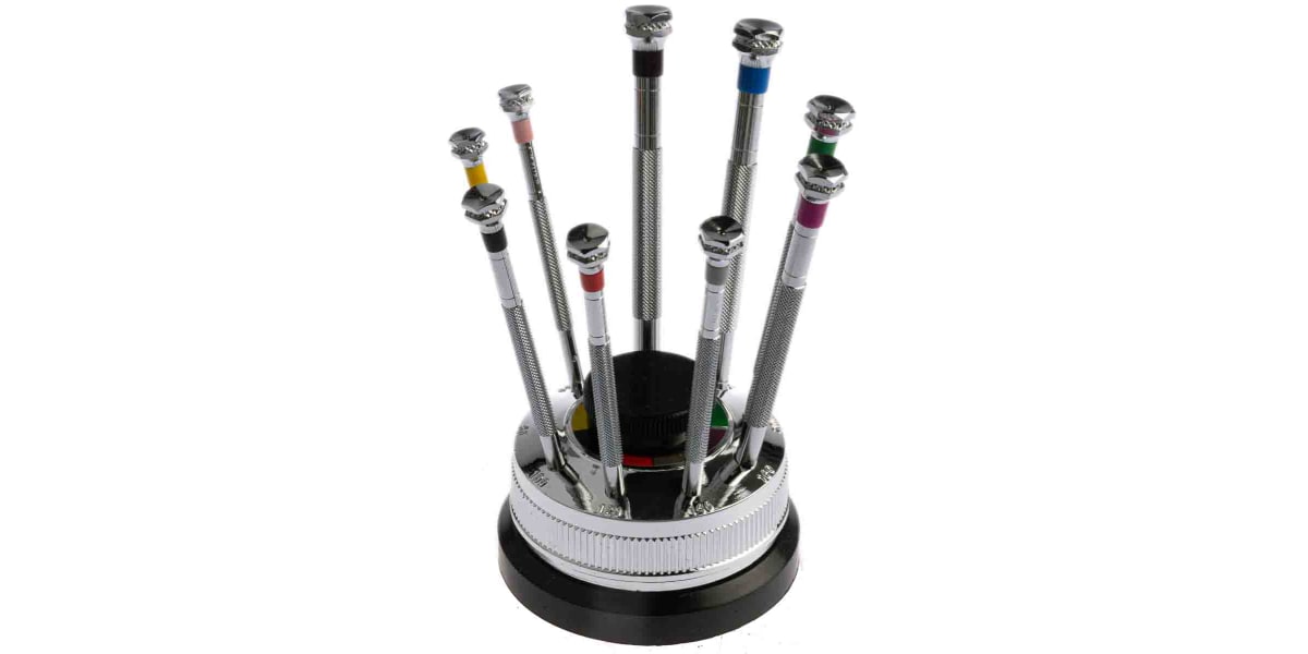 Product image for 9pcs jewellers screwdriver carousel set