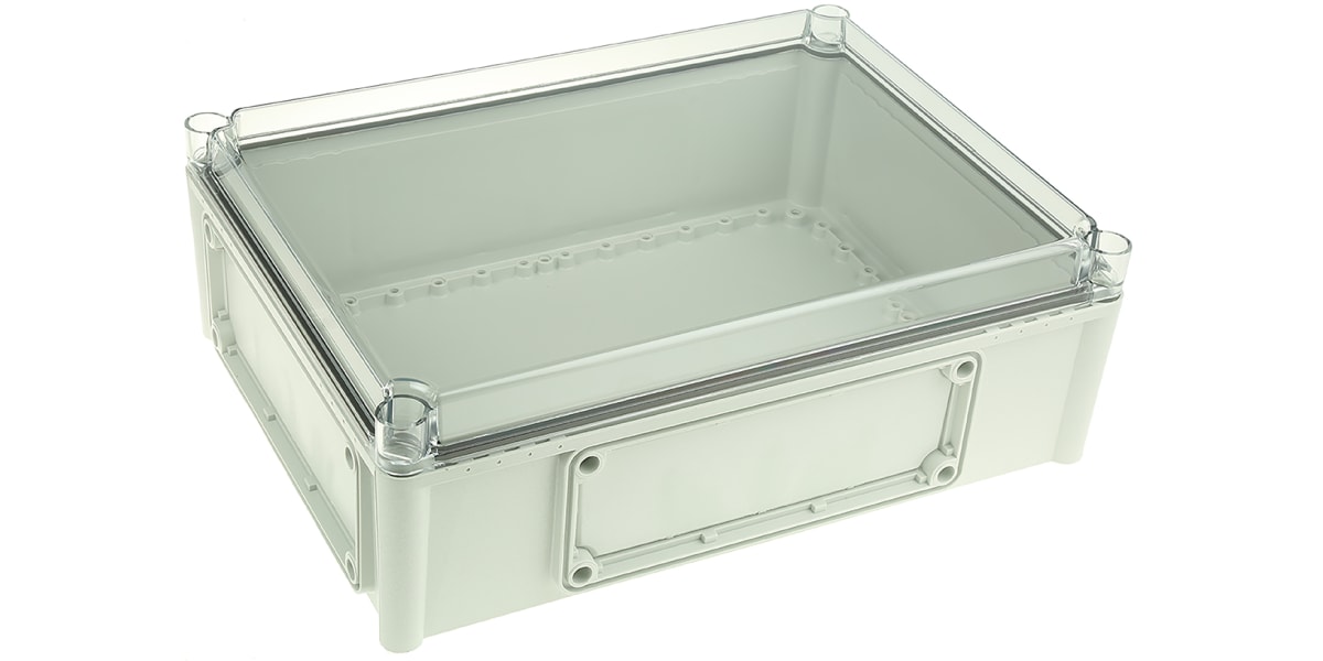 Product image for IP67 enclosure w/clear lid,380x280x130mm