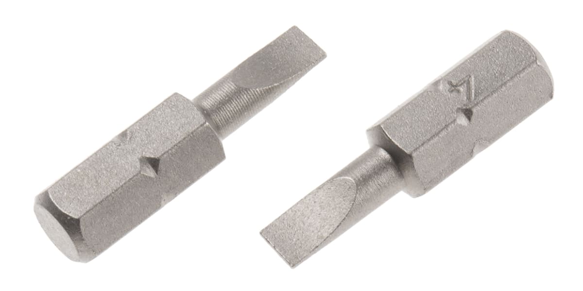 Product image for slotted 4mm x 25mm Hex bit