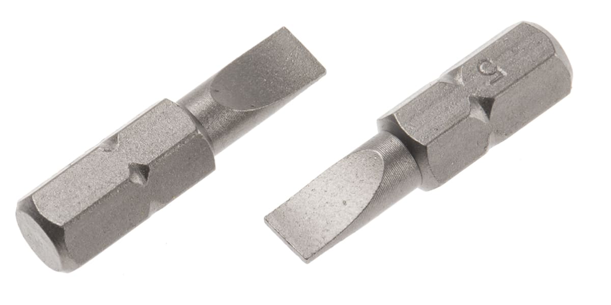 Product image for slotted 5 mm x 25mm Hex bit