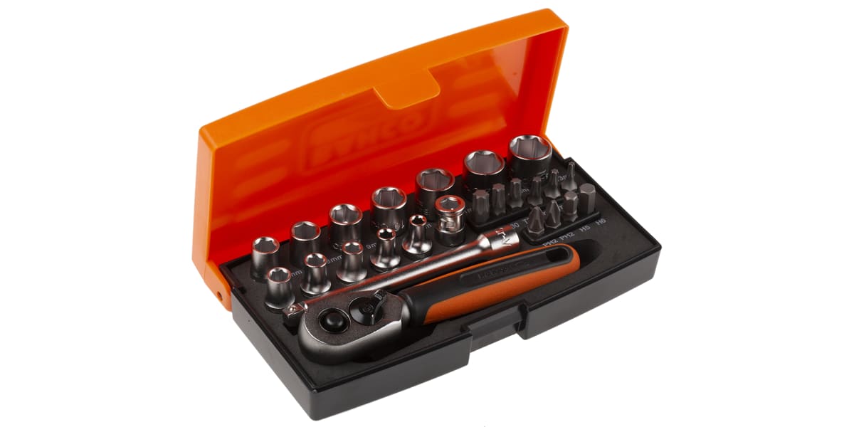 Product image for 25 Piece 1/4"" drive socket set