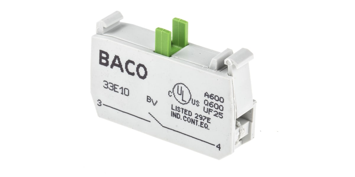 Product image for BACO BACO Contact Block - 1NO 600 V