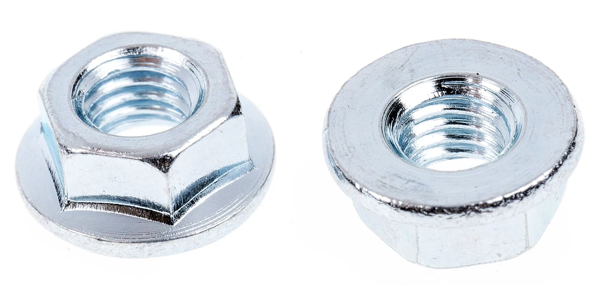 Product image for Zinc plated steel plain flange nut,M5