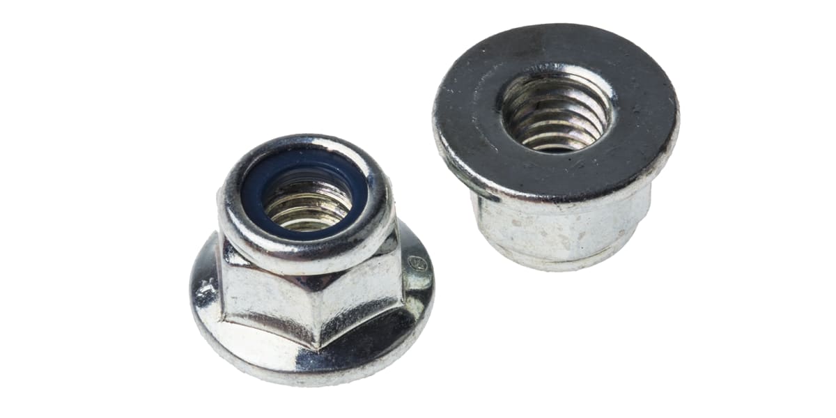 Product image for Zinc plated steel self-locking nut,M6