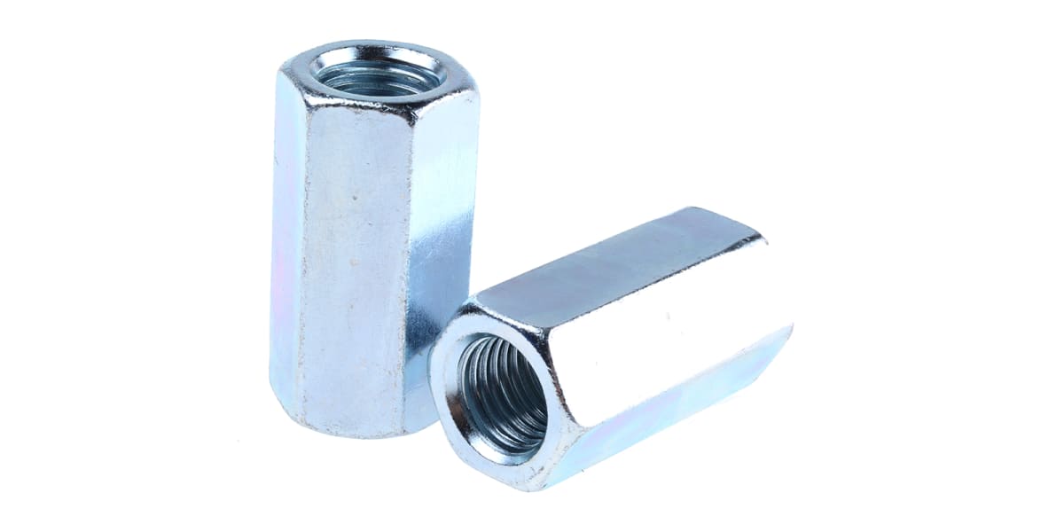 Product image for ZnPt steel hex connecting nut,M20x60mm