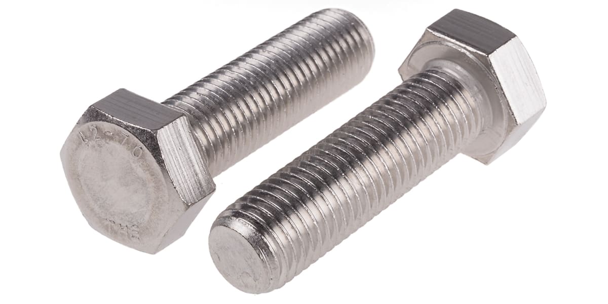 Product image for A2 s/steel hex head set screw,M20x70mm