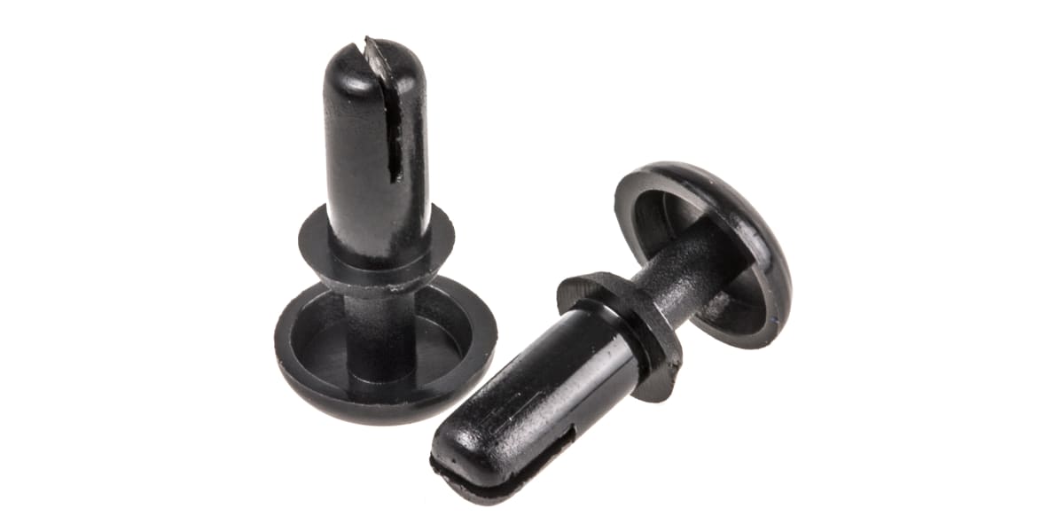 Product image for BLK PLASTIC SNAP-IN RIVET,3.1-3.2MM DIA