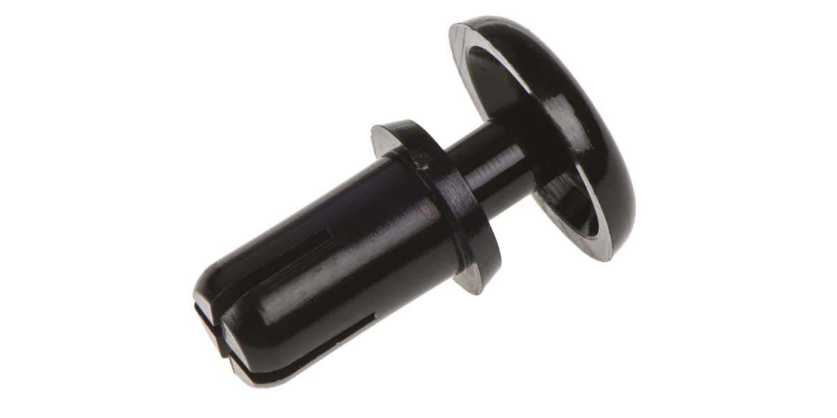 Product image for BLACK PLASTIC SNAP-IN RIVET,4-4.1MM DIA