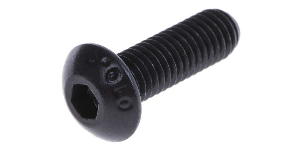 Product image for Blk steel skt button head screw,M5x16mm