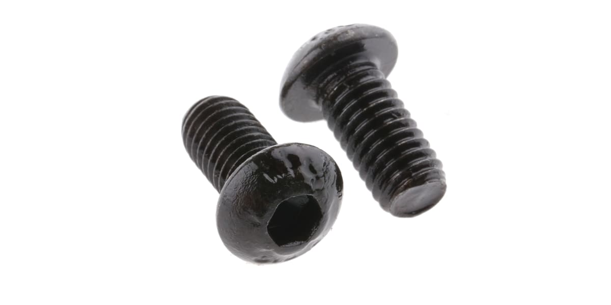 Product image for Blk steel skt button head screw,M6x12mm