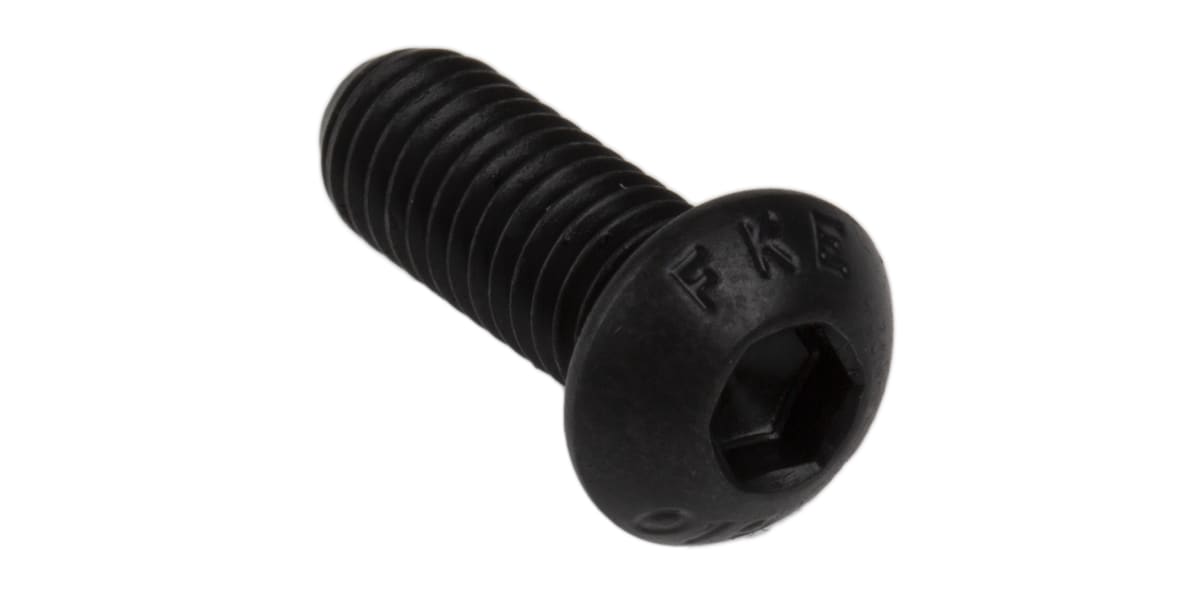 Product image for Blk steel skt button head screw,M6x16mm