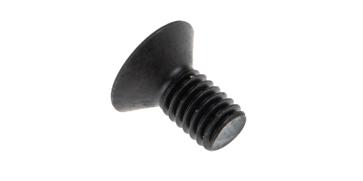 Product image for Blk steel hex skt csk head screw,M3x6mm