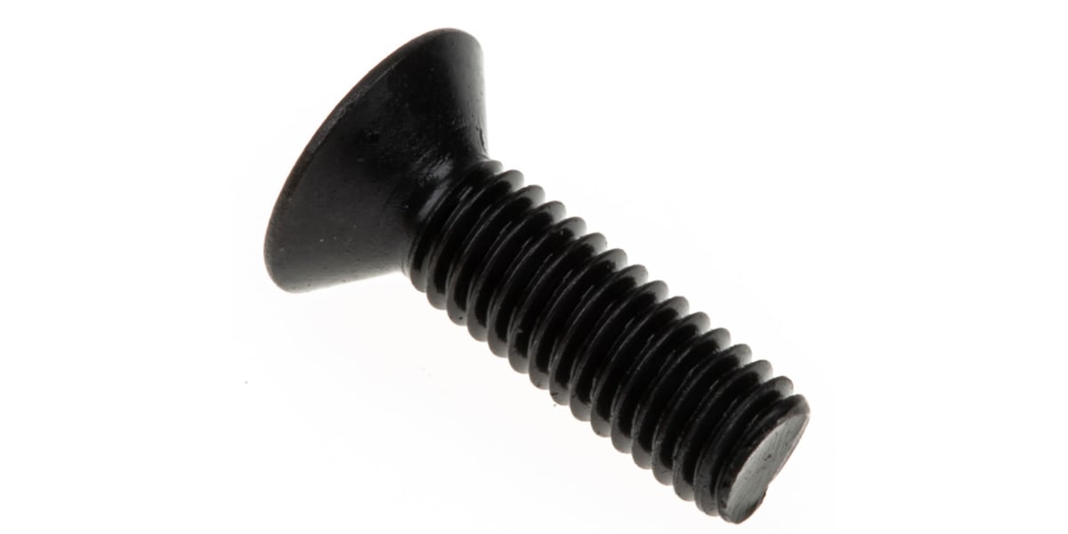 Product image for Blk steel hex skt csk head screw,M3x10mm