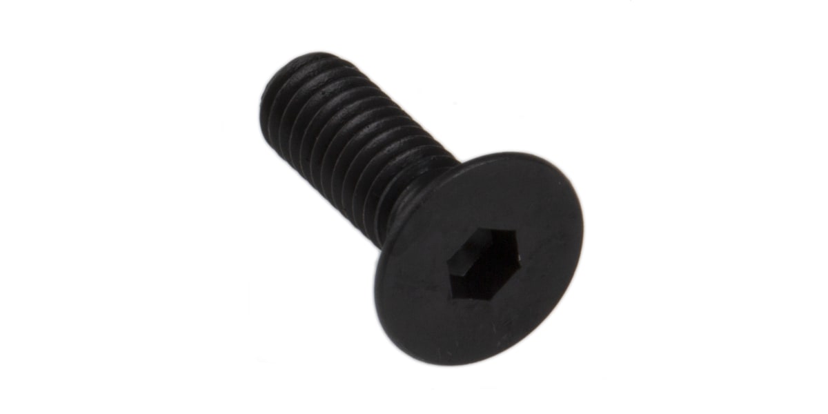 Product image for Blk steel hex skt csk head screw,M4x12mm