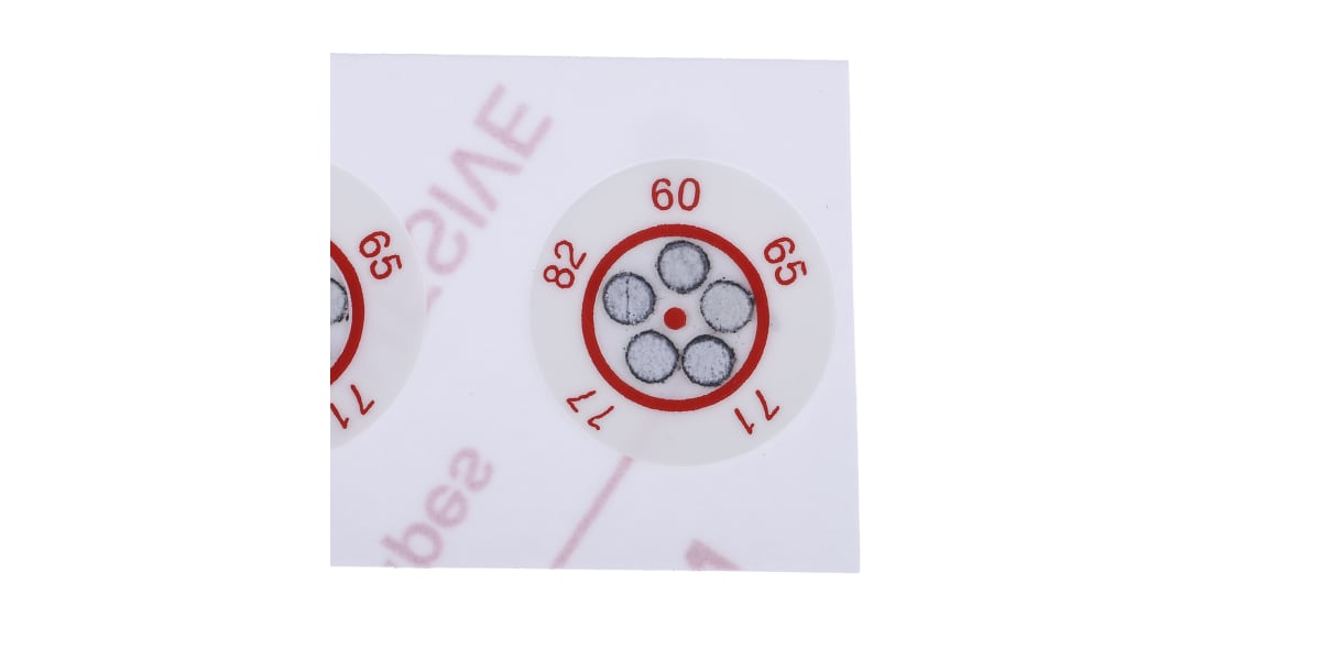 Product image for 5 level temp sensitive label,60-82degC