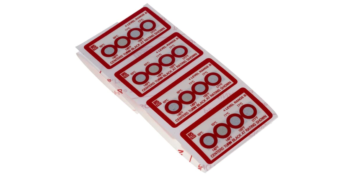 Product image for 4 level temp sensitive label,60-77degC