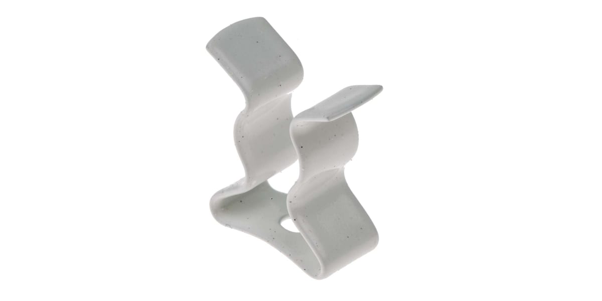 Product image for White steel spring clip, 6.35mm