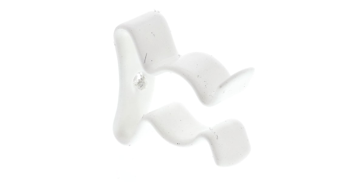 Product image for White steel spring clip, 12.7mm