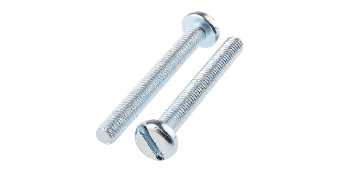 Product image for ZnPt steel slot pan head screw,M6x50mm