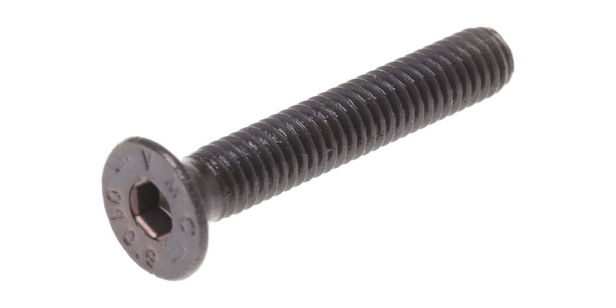 Product image for BLK STEEL HEX SKT CSK HEAD SCREW,M4X25MM