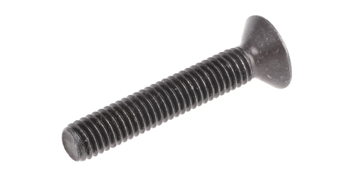 Product image for Blk steel hex skt csk head screw,M6x35mm