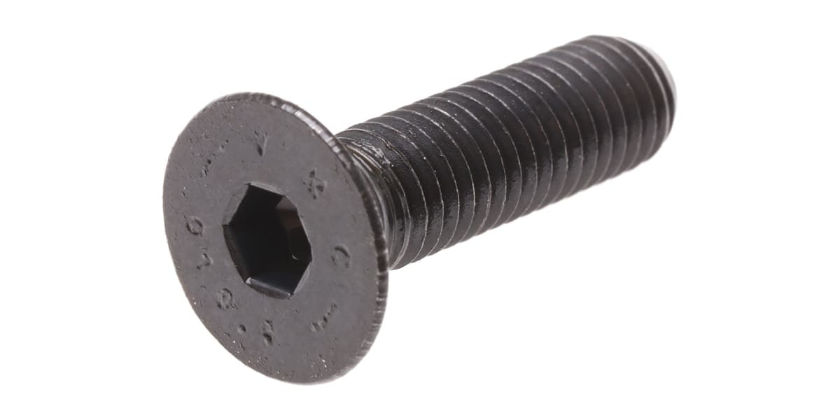 Product image for Blk steel hex skt csk head screw,M8x30mm