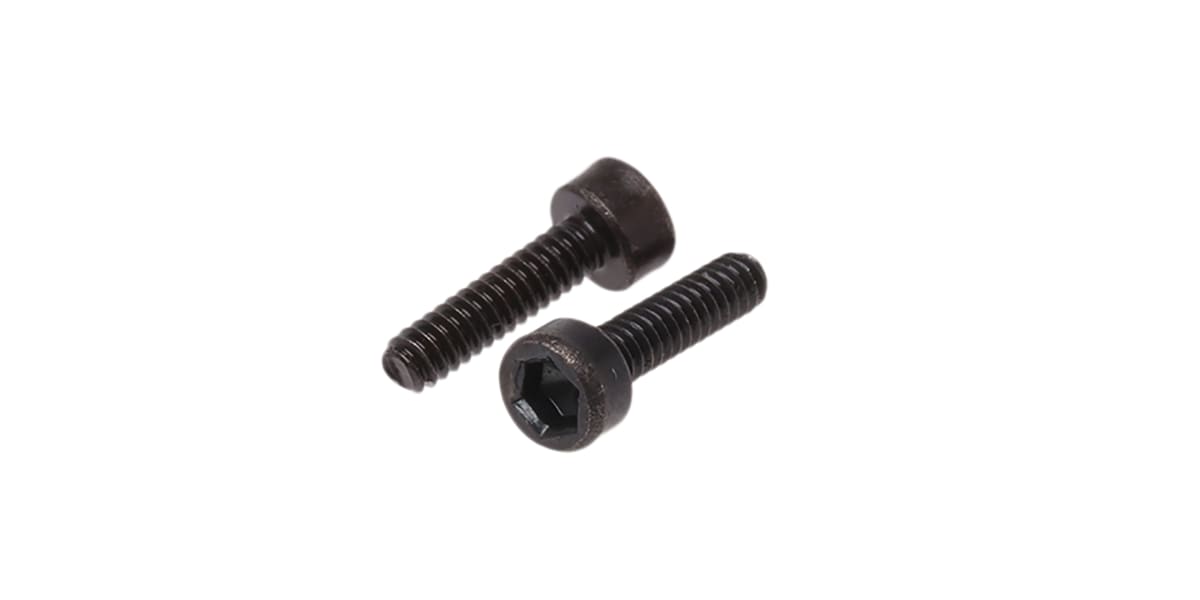 Product image for Blk steel hex skt caphead screw,M1.6x6mm