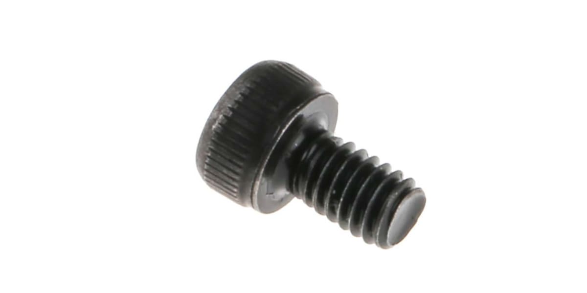 Product image for Blk steel hex skt caphead screw,M2.5x4mm