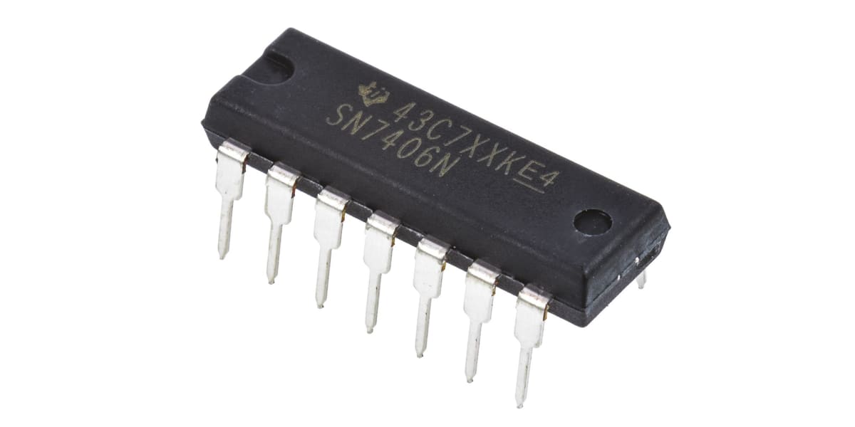 Product image for HEX INVERTOR,SN7406N DIP14 4.75-5.25V