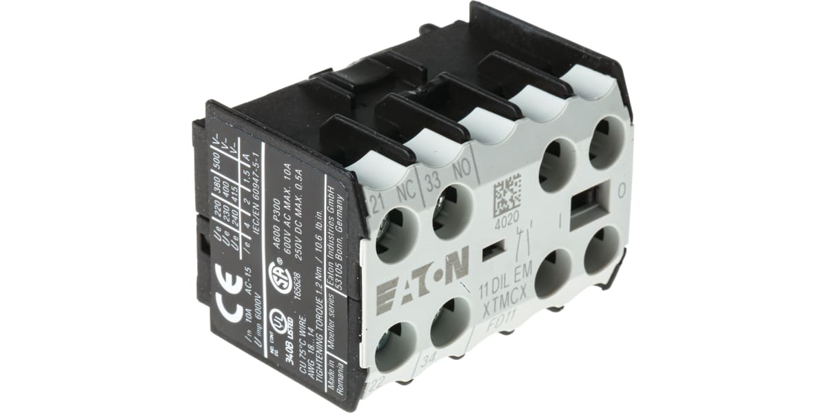 Product image for 1 NO 1 NC AUXILIARY MODULE,10A I(TH)