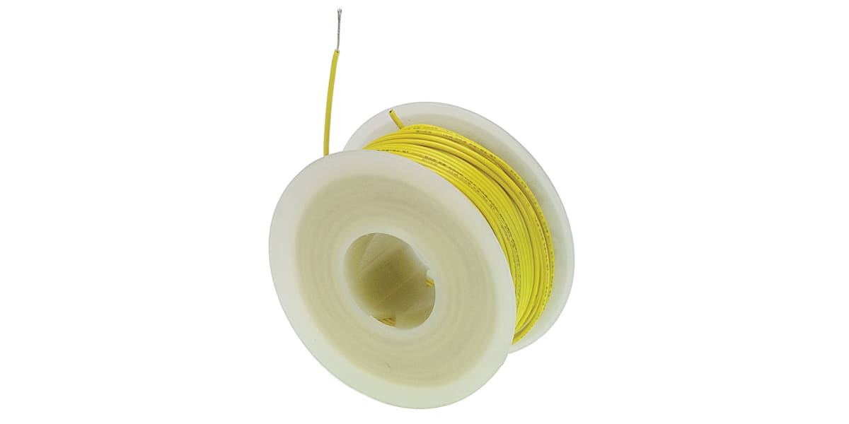 Product image for Wire 24 AWG PVC 300V UL1007 Yellow 30m