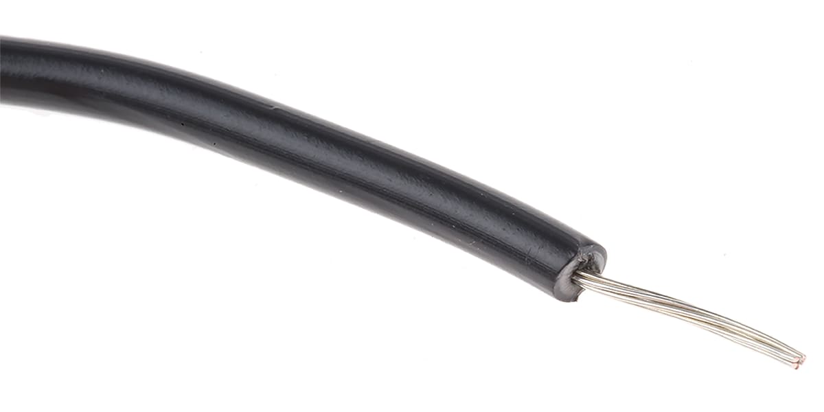 Product image for Wire 24 AWG 600V UL1015 Black 30m