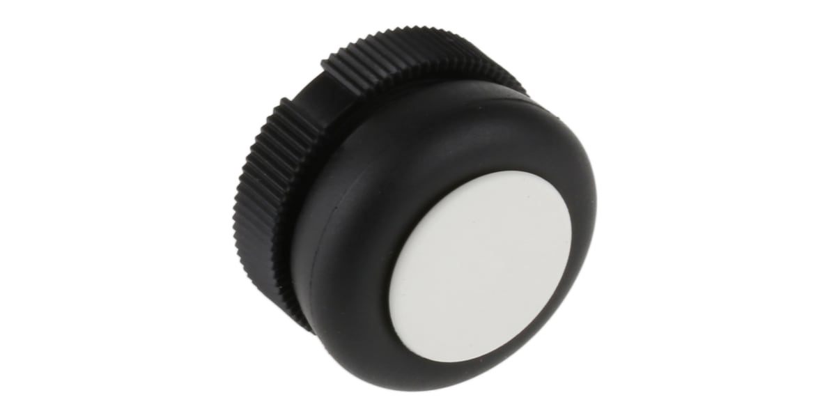 Product image for Round white head for push button, booted