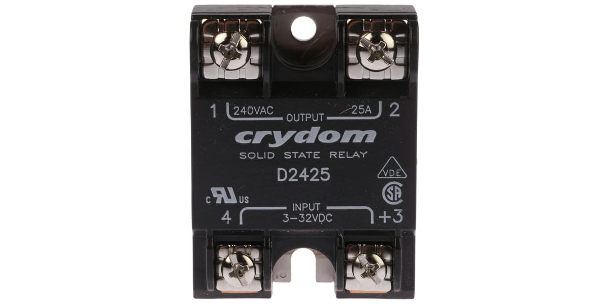 Product image for Sensata / Crydom 25 A rms Solid State Relay, Zero Cross, Surface Mount, SCR, 280 V rms Maximum Load