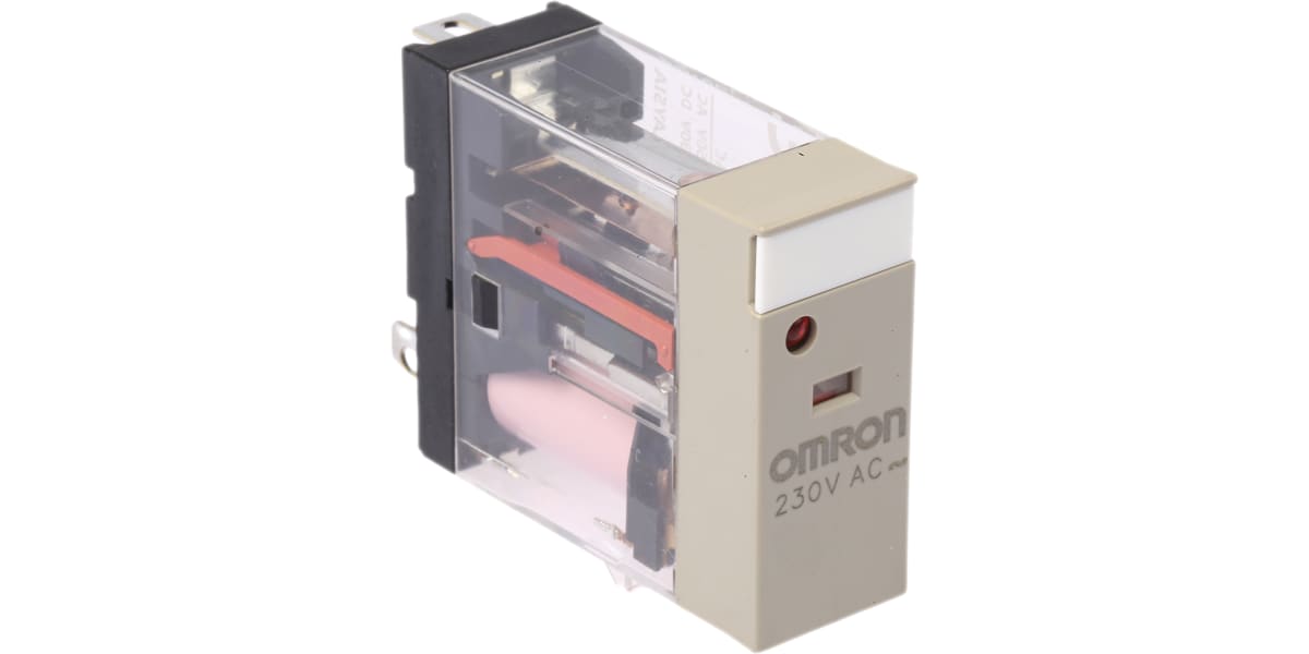 Product image for SPDT plug-in power relay,10A 230Vac coil