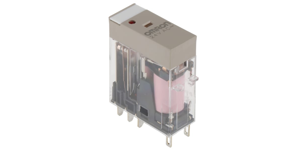 Product image for DPDT plug-in power relay,5A 24Vac coil