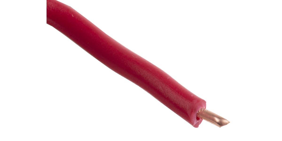 Product image for Red rigid switchgear cable,1/1.13mm