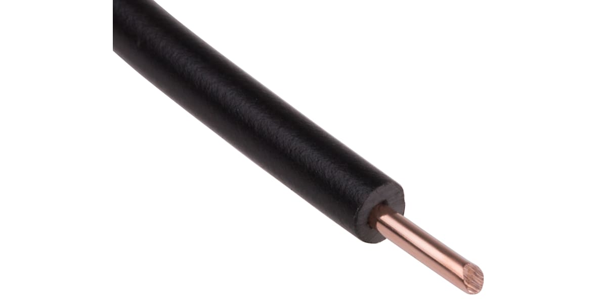 Product image for Black rigid switchgear cable,1/1.13mm