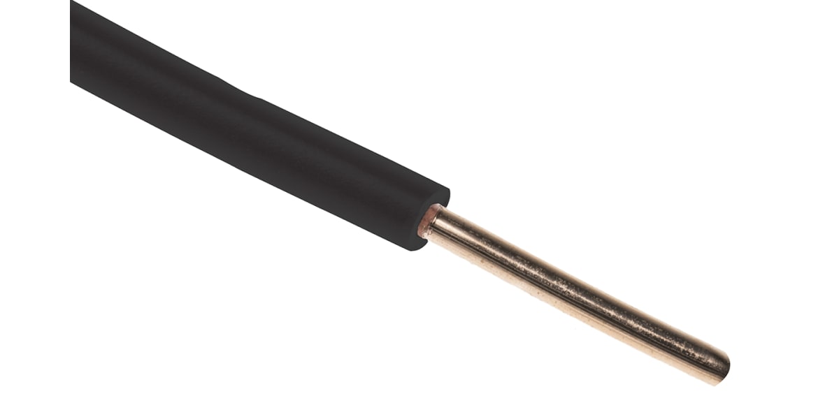 Product image for Black rigid switchgear cable,1/1.38mm