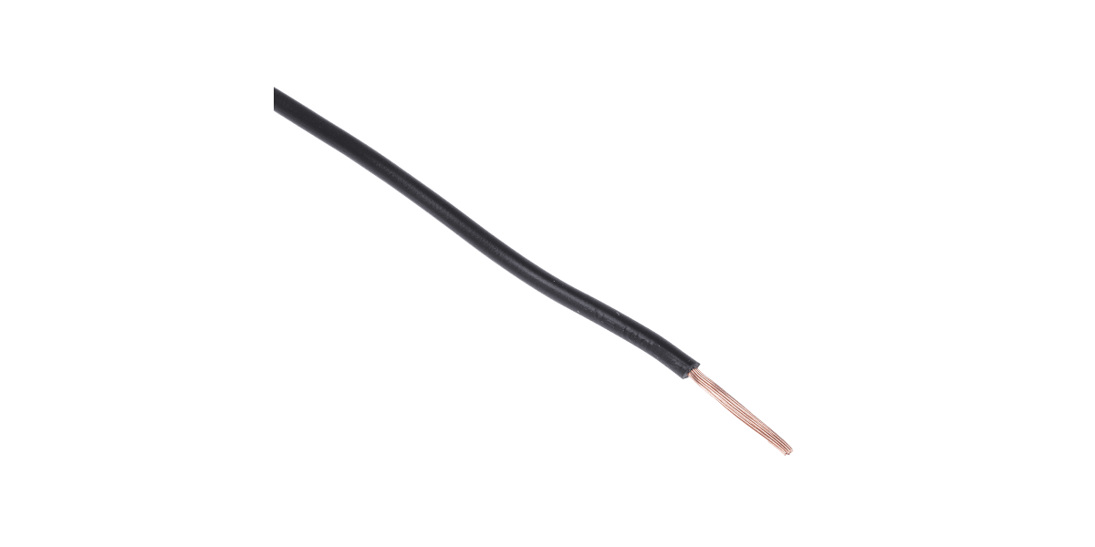 Product image for 2491X black equipment wire,.75sq.mm 100m